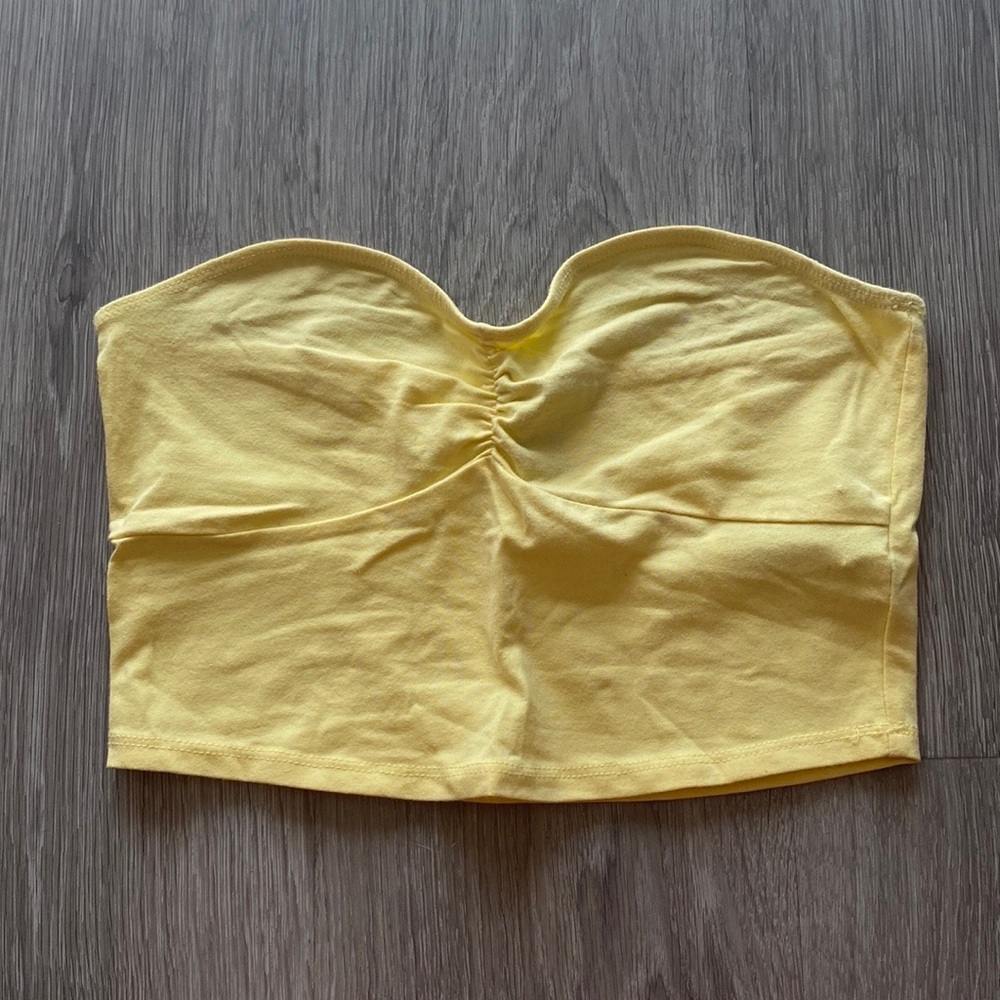 Yellow Tube Crop Top